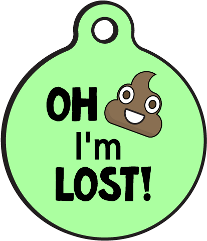 O Im Lost - Pet Tag (600x600), Png Download