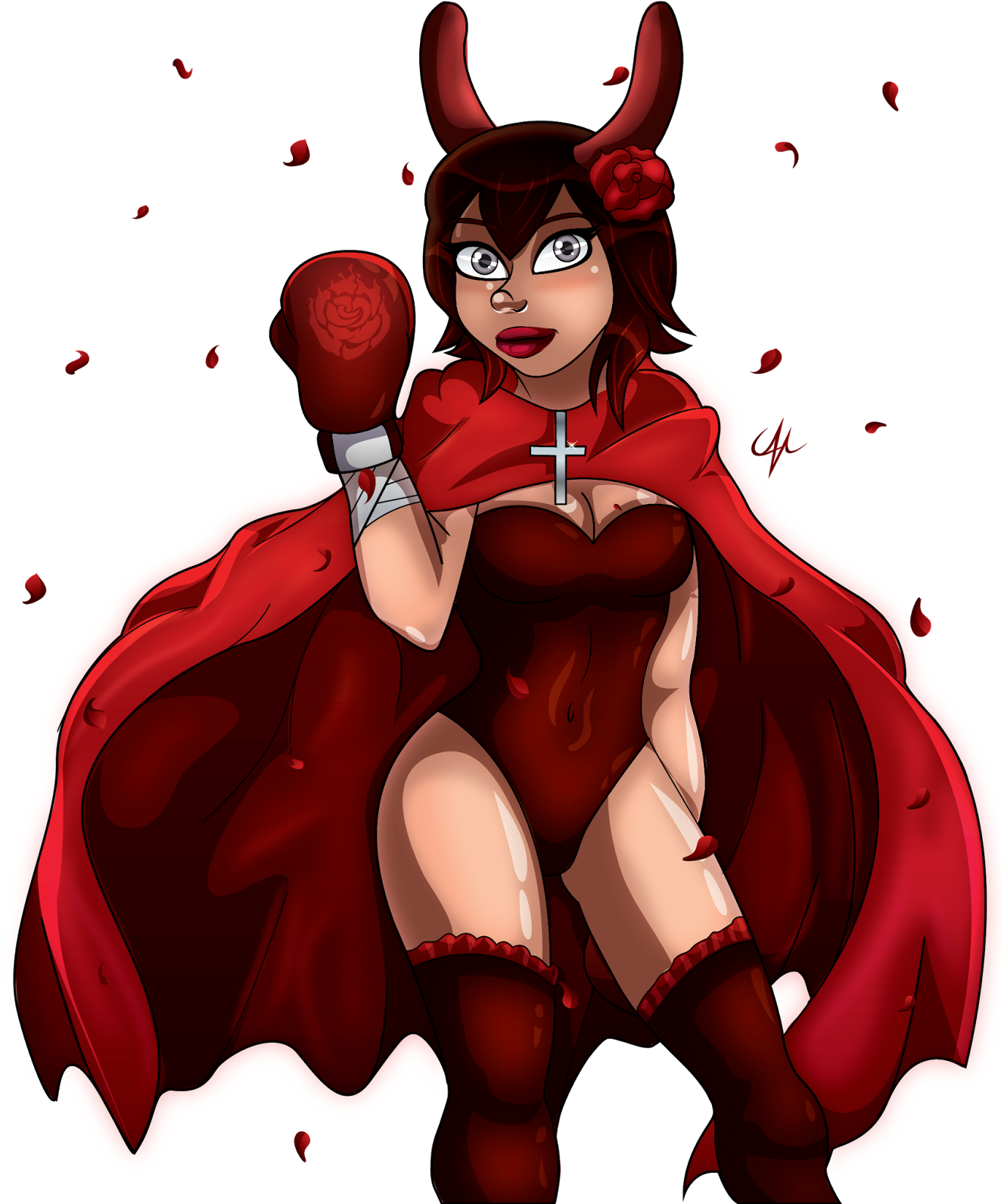 Png Black And White Stock Ruby Rose Bunny Boxer By - Ruby Rose Bunny Suit (1332x1600), Png Download