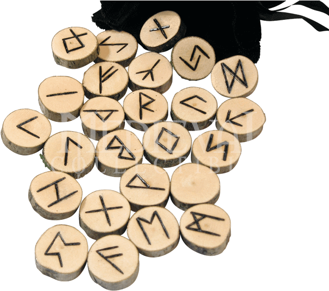 Elder Futhark Wood Runes Set (665x665), Png Download