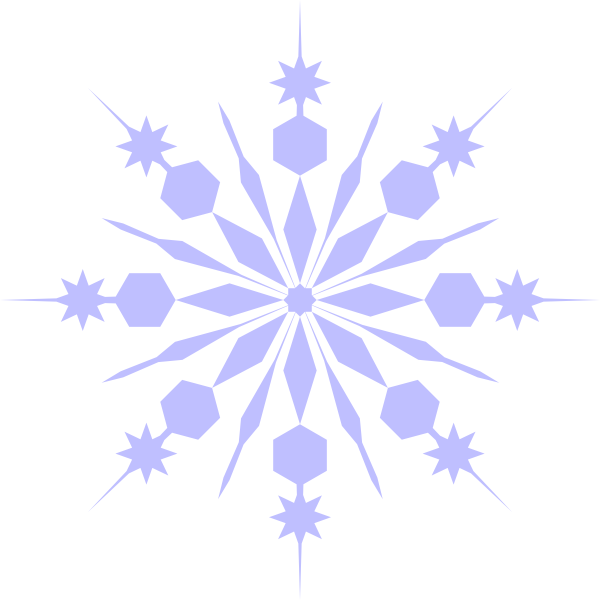 Snowflake Clip Art At Clker - Snowflake Blue Clip Art (600x600), Png Download