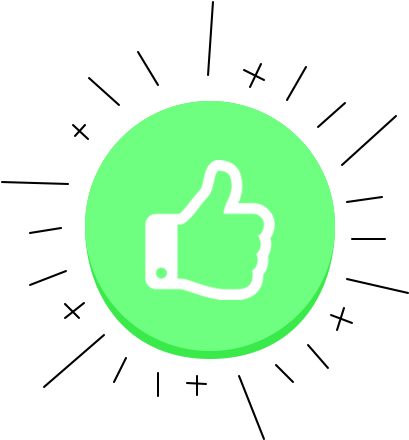 Flippo's Thumbs Up - Circle (500x500), Png Download