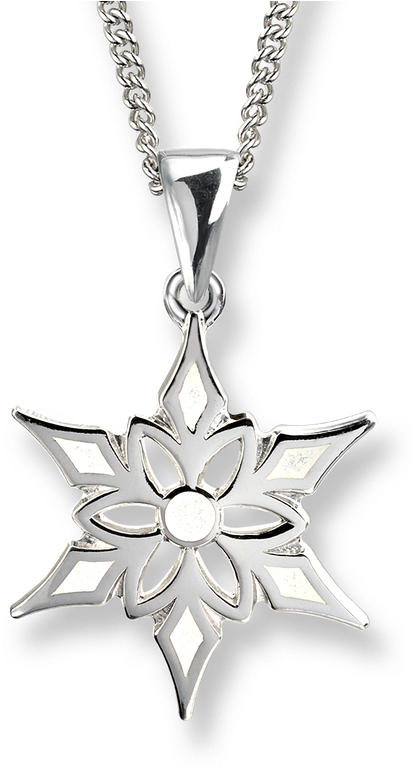 Nicole Barr Designs Sterling Silver Snowflake Necklace - Earring Png Transparent Background (800x800), Png Download