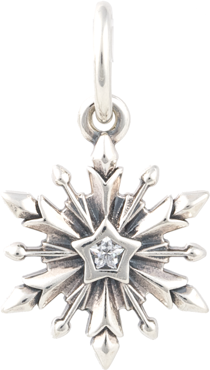 Authentic Pandora Silver Disney Frozen Snowflake Charm (707x1242), Png Download