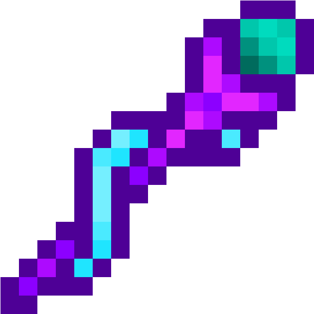 Terraria Tempest Staff - Minecraft Skin Magic Staff (1184x1184), Png Download