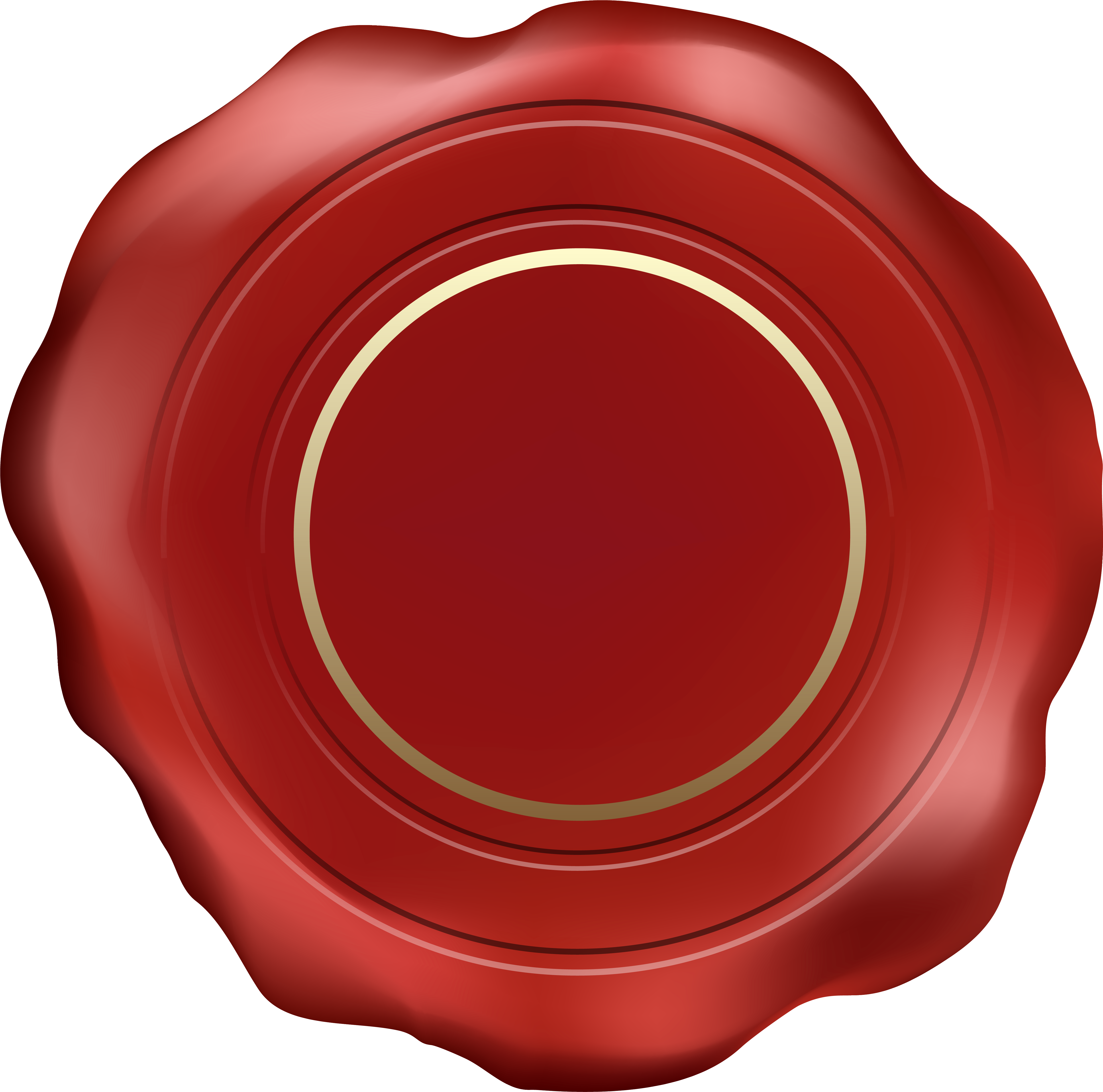 Red Wax Stamp Png Clipart Image - Red Stamp Seal Png (5093x5042), Png Download