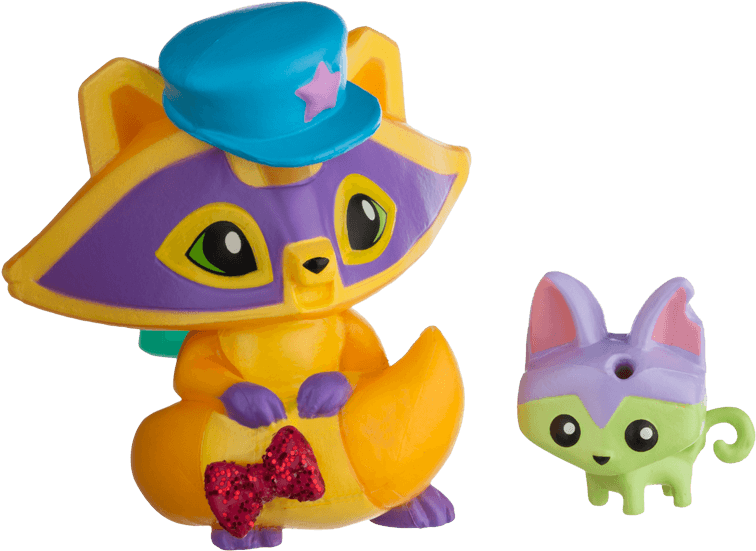 Posh Raccoon And Pet Kitty - Animal Jam Raccoon Toy (800x590), Png Download