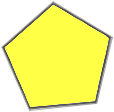 Golden Omega Pentagon - Drawing Of A Polygon (480x480), Png Download