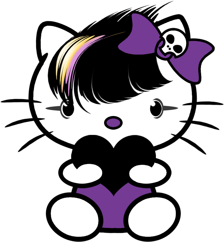 Emo Love Kitty - Hello Kitty (894x894), Png Download