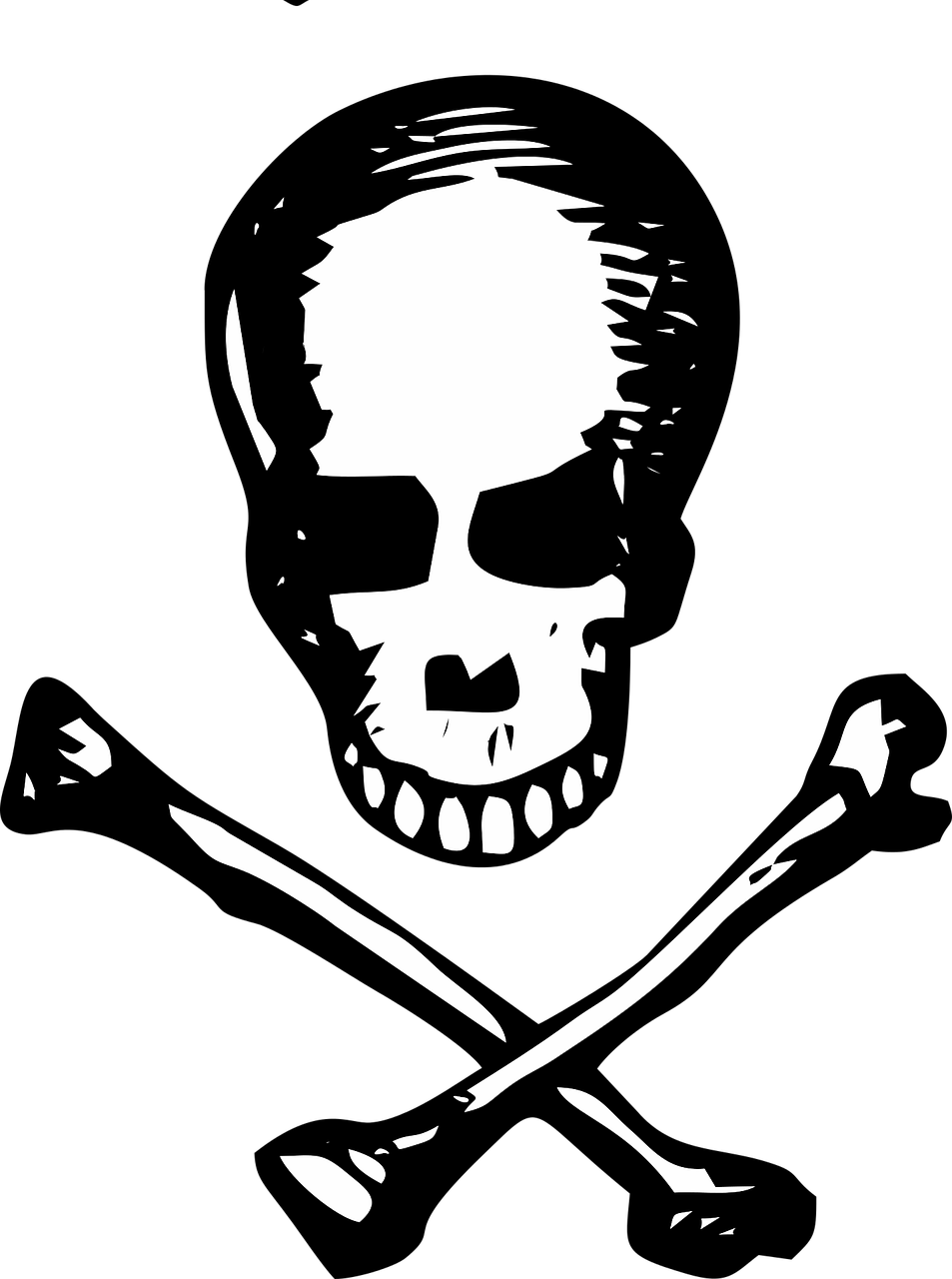 Vintage Black Poison Skull (953x1280), Png Download