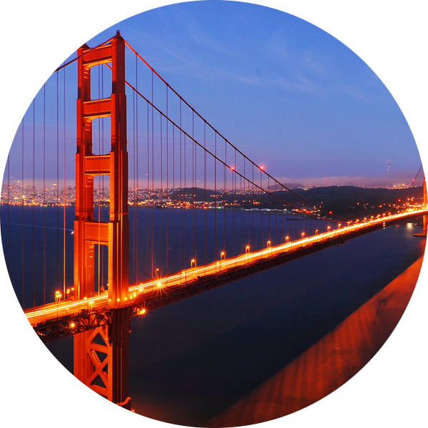 San Francisco - " - Golden Gate Bridge (600x600), Png Download