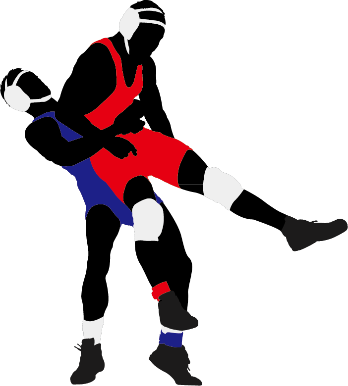 Wrestling Silhouette Clip Art At Getdrawings - Silhouette Wrestling (702x780), Png Download
