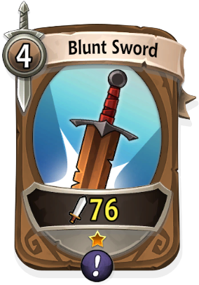 Melee 0 Card Hero Blunt Sword - Melee (450x560), Png Download