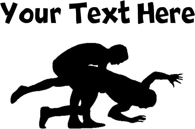 Wrestling Silhouette Laptop Skins - Bear Cub Silhouette (700x700), Png Download