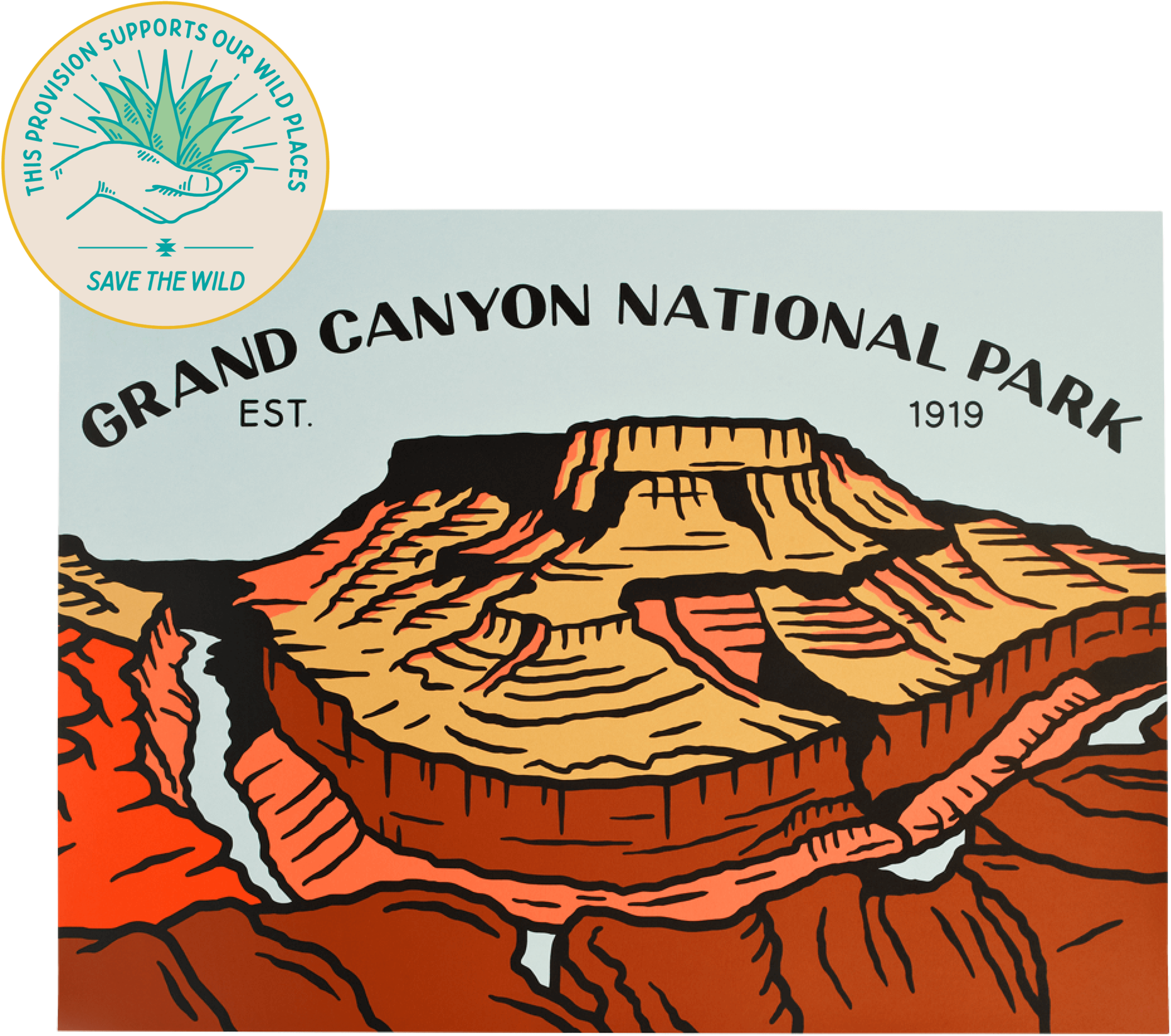 Grand Canyon National Park Print - Grand Canyon National Park Hat (flat) (2048x2048), Png Download