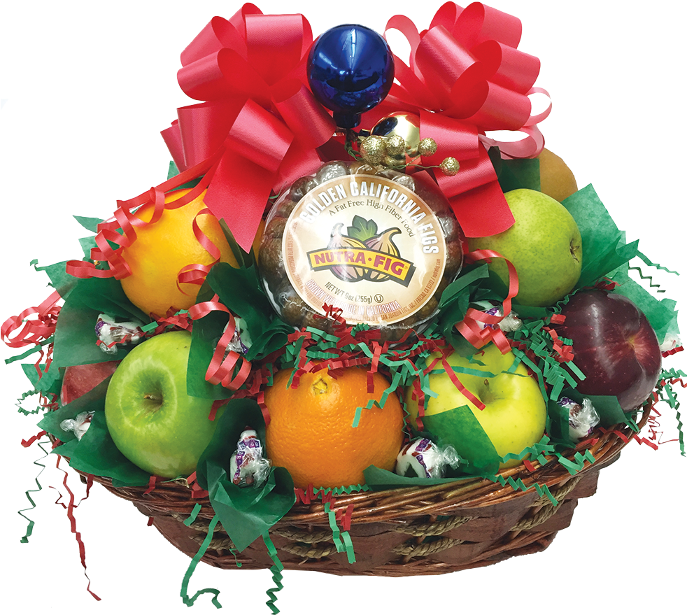 King's Delight Fruit Basket - Decorated Fruit Basket Png (981x900), Png Download