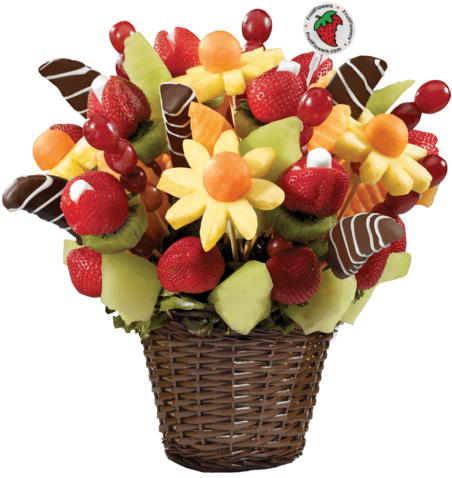 Cute Christmas Gift Basket - Fruit Bouquet Png (480x480), Png Download