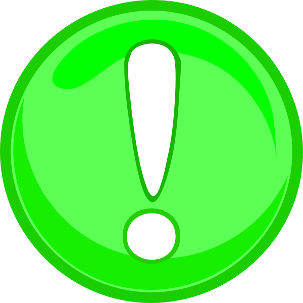 How To Set Use Green Caution Icon Clipart (600x600), Png Download