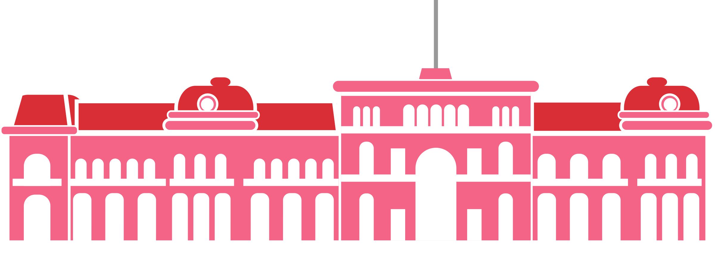 Casa Rosada Clipart - Casa Rosada Logo Png (2400x873), Png Download