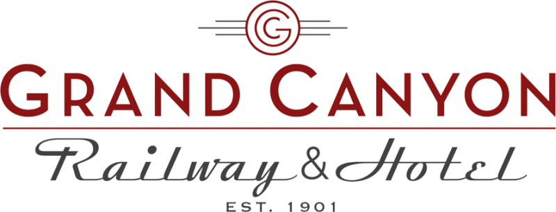 Kids Watching Cowboys From The Train - Grand Canyon Railway Logo (800x306), Png Download