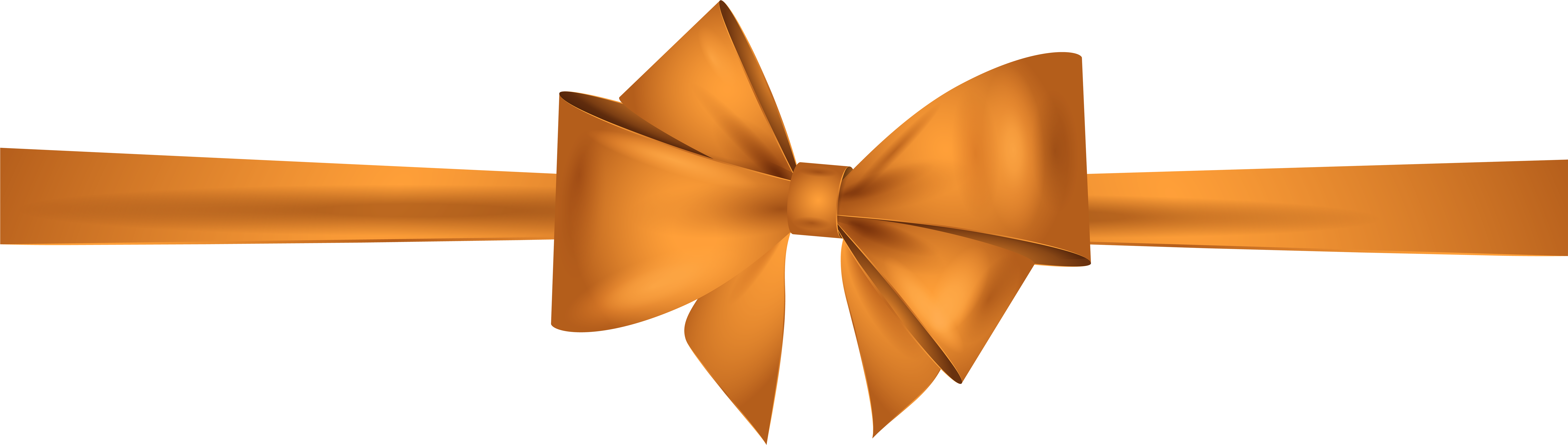 Download Transparent Orange Bow Png Clip Art Orange Ribbon With Transparent Background PNGkit