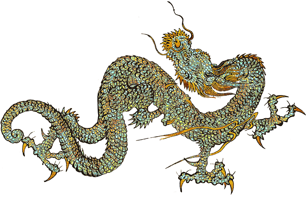Gold And Silver Dragon In Fight - Chinese Dragon (1004x674), Png Download