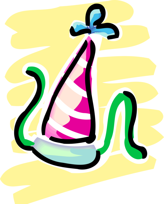 Vector Illustration Of Birthday Party Or New Years (562x700), Png Download