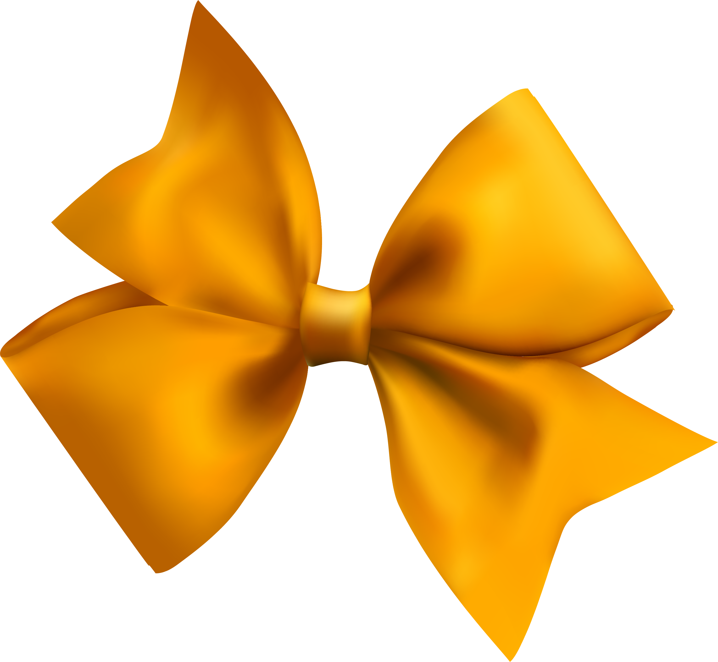 Orange Bow Png - Ribbon (3001x2769), Png Download