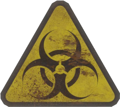 Fo4 Hazard Sign - Wolfquest Lost River Secret (439x385), Png Download