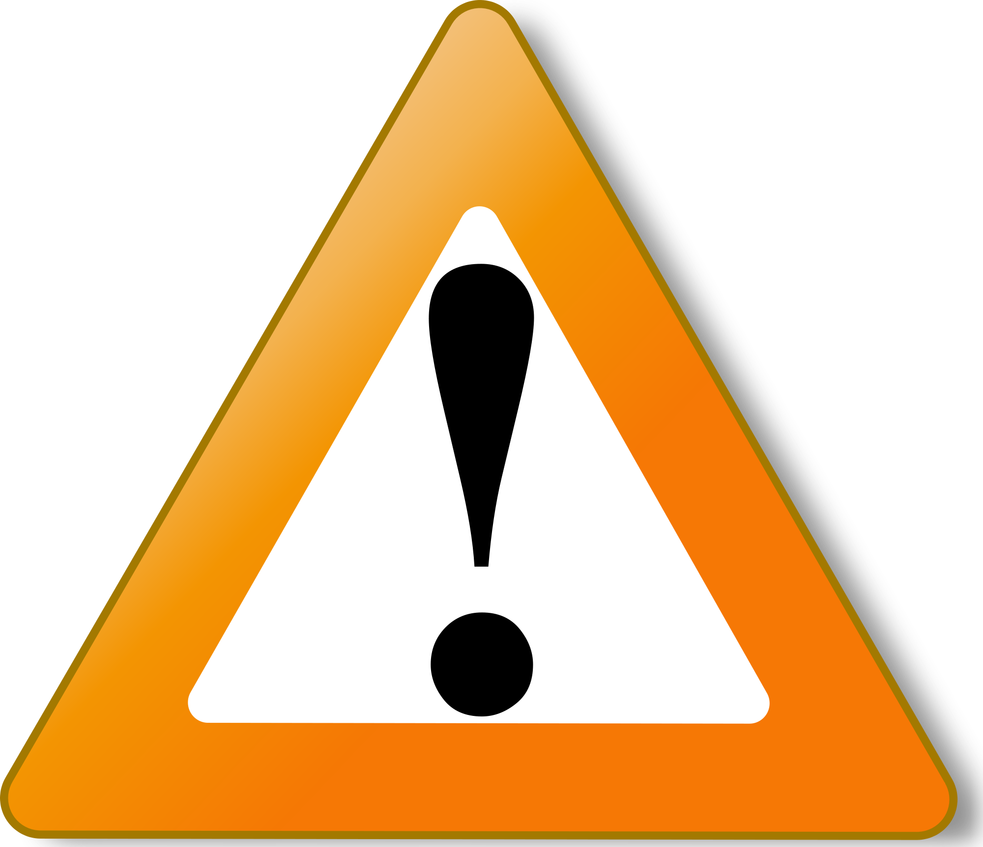 Cool Clipart Hazard - Warning Orange (600x517), Png Download