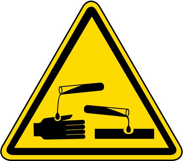 Corrosive Substance Warning Label - Laser Beam Hazard Symbol (600x526), Png Download