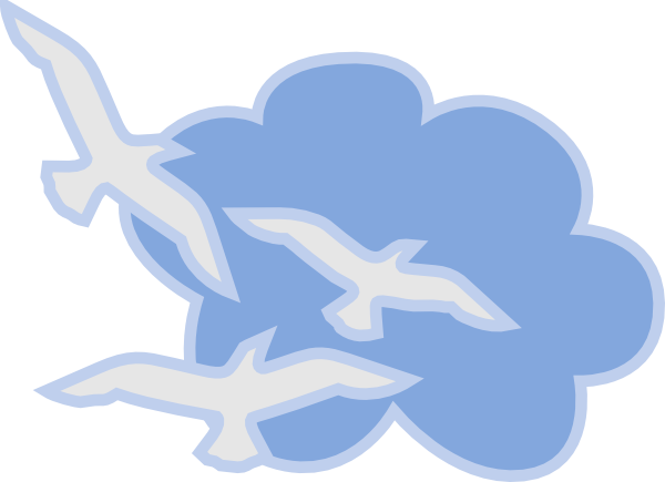 Birds Flying Into The Sky Clip Art At Clker - Birds In The Sky Clipart (600x435), Png Download