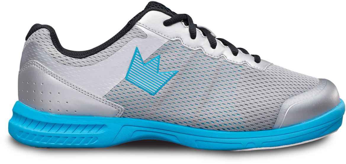 Brunswick Fuze Silver/blue Sky - Brunswick Mens Fuze Bowling Shoes (1280x1280), Png Download