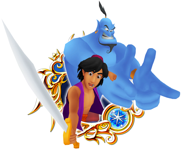Picture Freeuse Download Genie Unchained Wiki - Aladdin And Genie Khux (636x527), Png Download