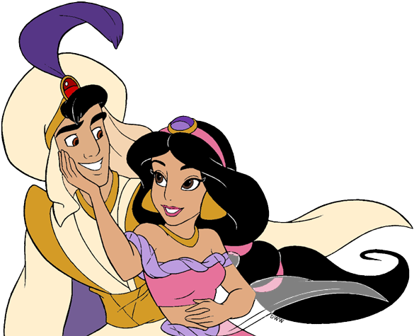 Jasmine Aladdin, - Aladdin And Jasmine Png (600x490), Png Download