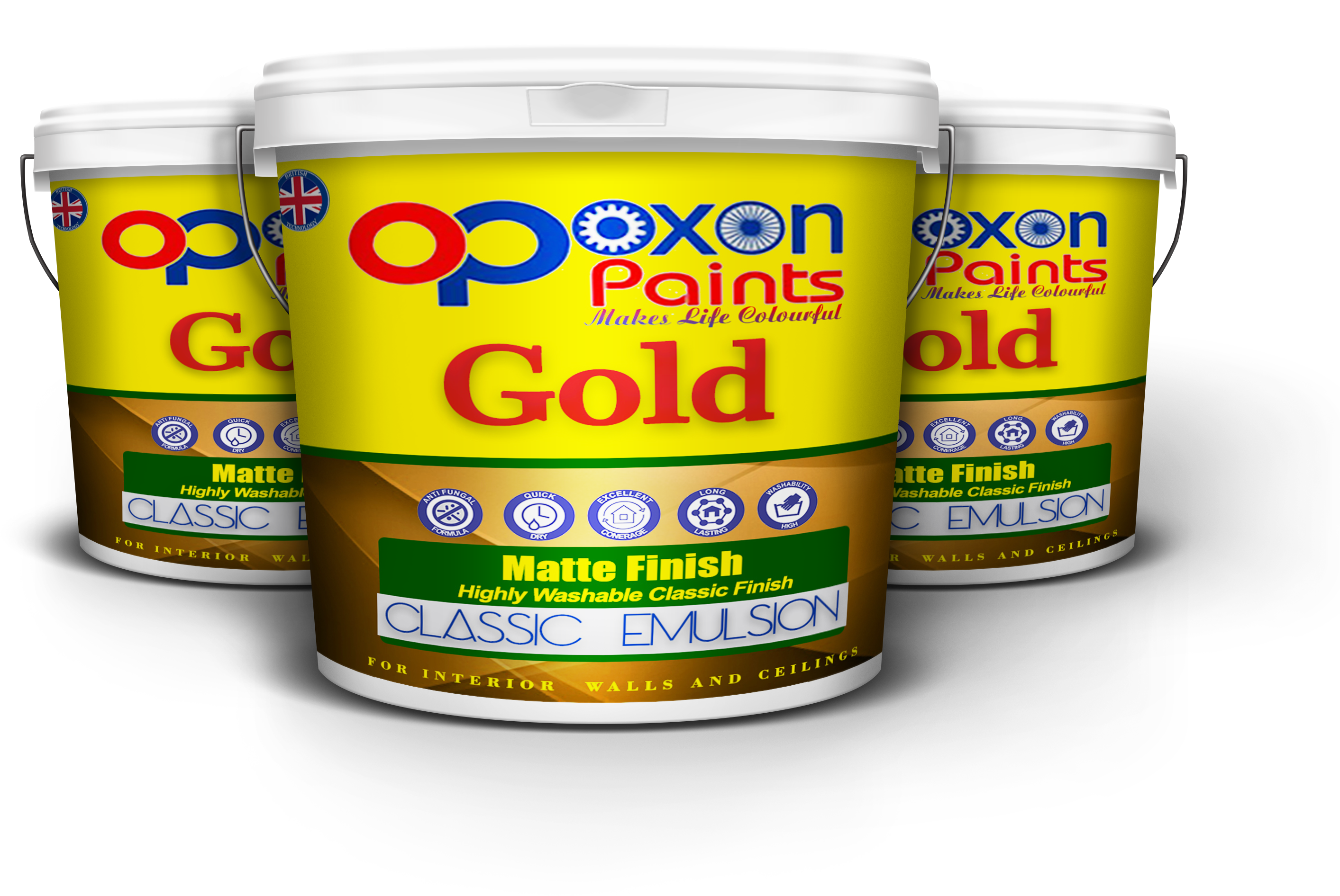 Gold Paint Bucket 3in1 (3138x2472), Png Download