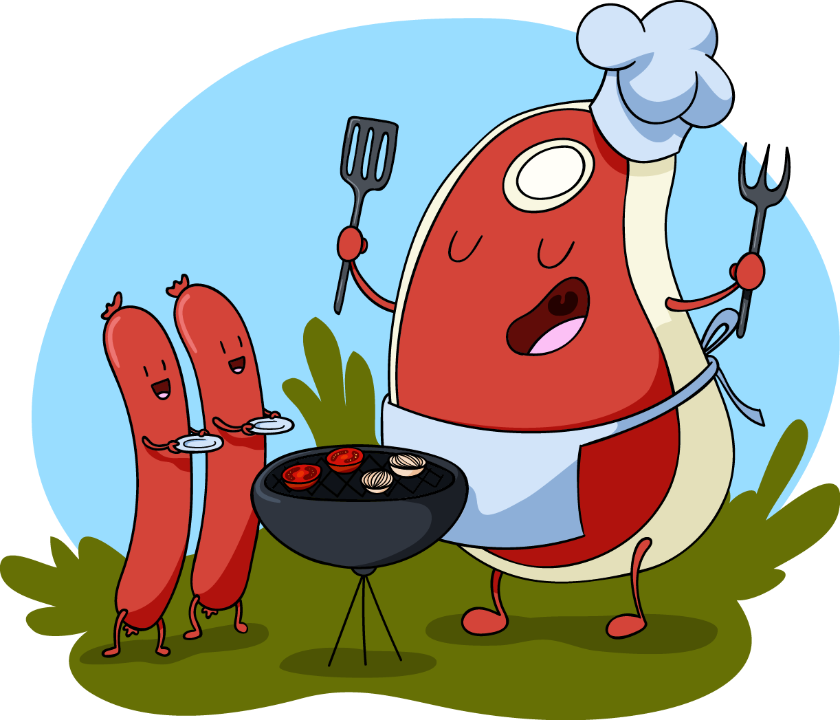 Clip Art Freeuse Stock Barbecue Clipart Grill Flame - March 14th Steak And Blowjob Jokes (1222x1047), Png Download