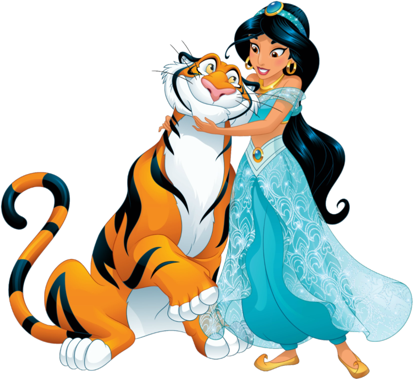Download Aladdin Jasmine 8 Png Disney Jasmine And Rajah Full Size