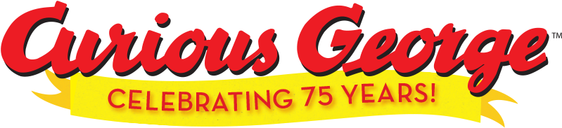 Hamburger-icon Curious George Logo - 75 Anniversary Curious George (800x194), Png Download