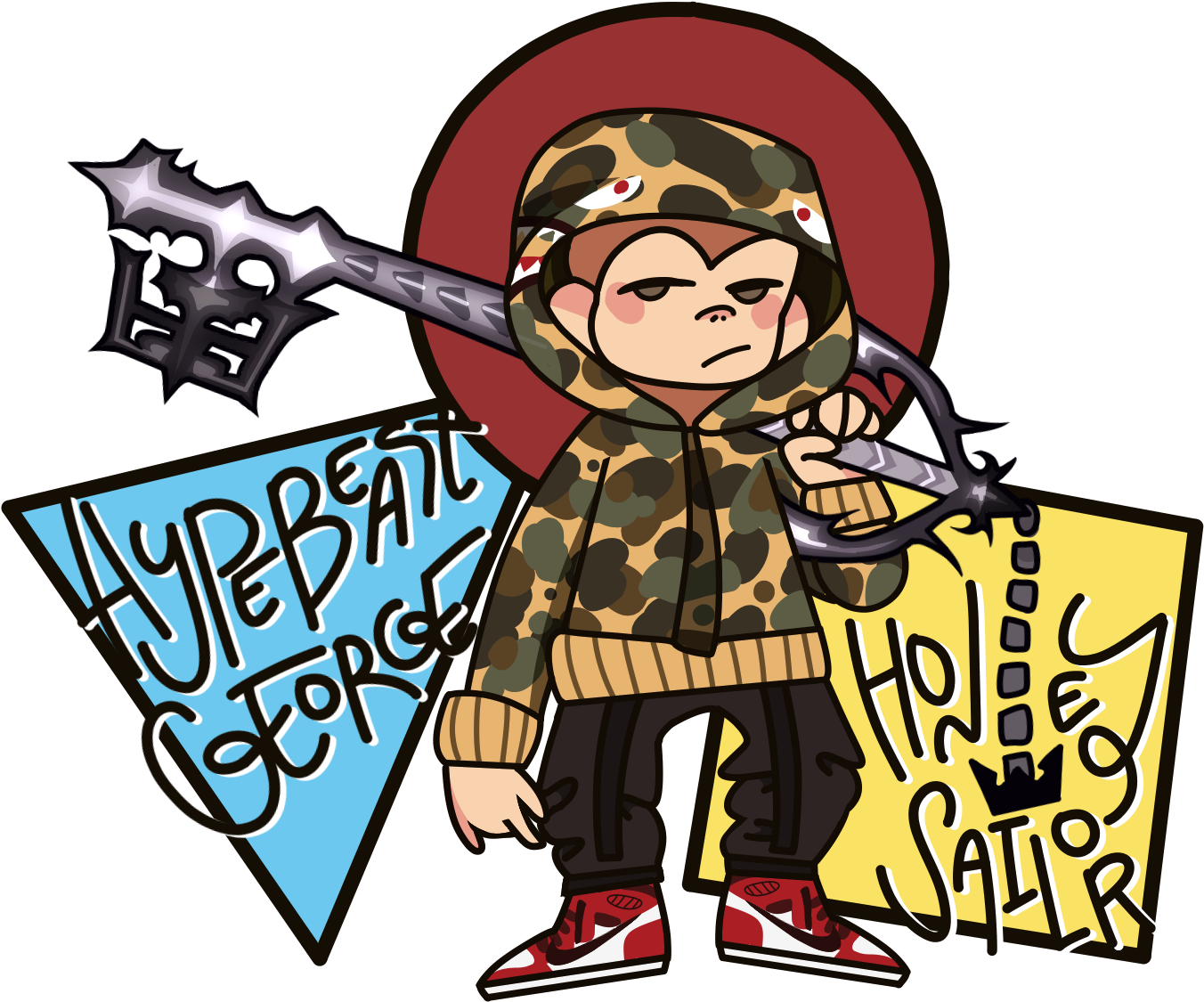 Media[media] I Commissioned Another Curious George - Kingdom Hearts (1450x1200), Png Download