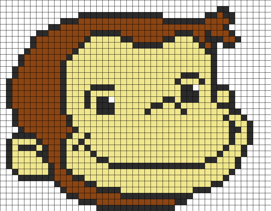 Curious George Perler Bead Pattern / Bead Sprite - Pixel Art Curious George (945x735), Png Download