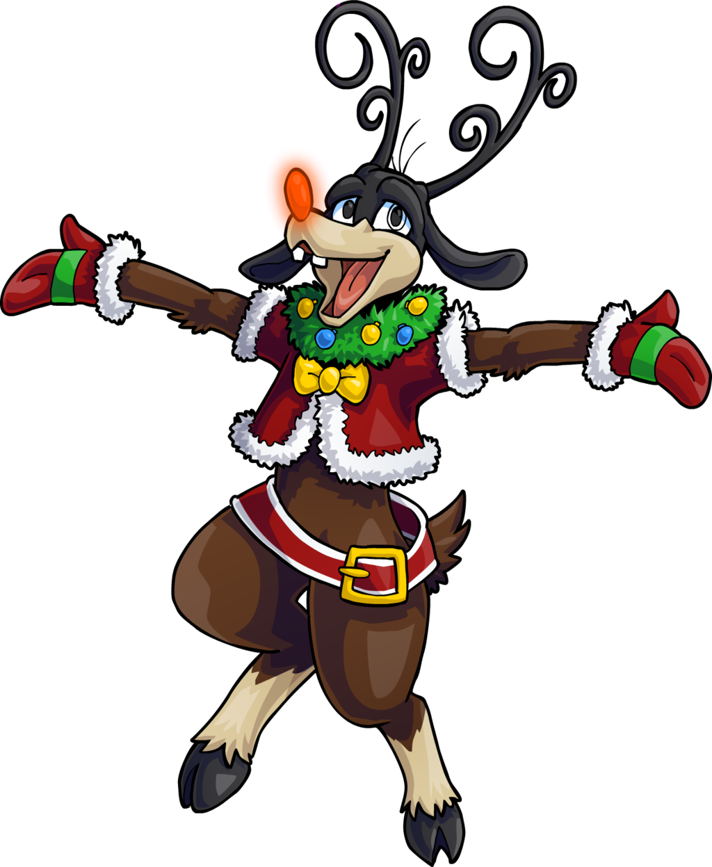 Goofy Christmas Clipart At Getdrawings - Reindeer Goofy Kingdom Hearts (1024x1247), Png Download