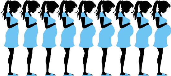 Body Of An Expectant Mother Remains Ignorant Of The - Pregnant Woman Silhouette Clip Art (600x250), Png Download