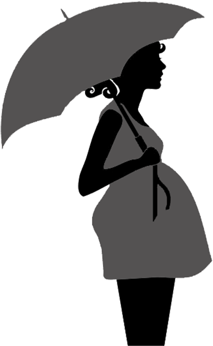 Pregnant Woman Clipart Image Clip Art Silhouette Of - Mommy & Baby (456x709), Png Download