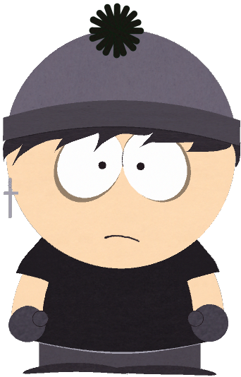 Raven - Goth Stan South Park (342x534), Png Download