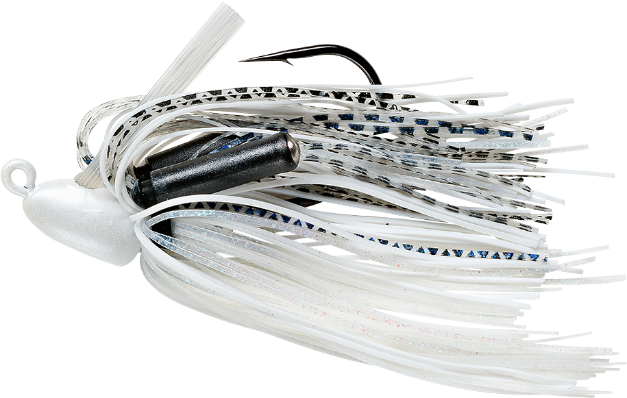 Booyah Boo Jig - White And Red Bass Jig (1000x1000), Png Download