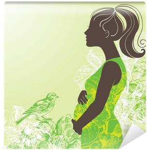 Pregnant Woman Silhouette (400x400), Png Download