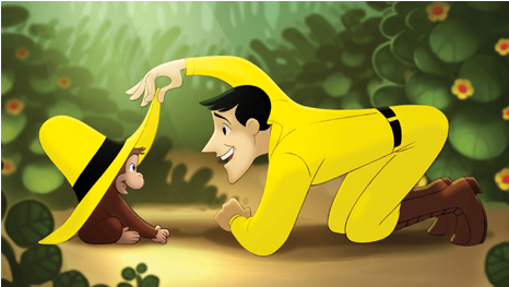 Posted By Pbs Publicity On Oct 16, 2011 At - Curious George And Man In The Yellow Hat (640x360), Png Download