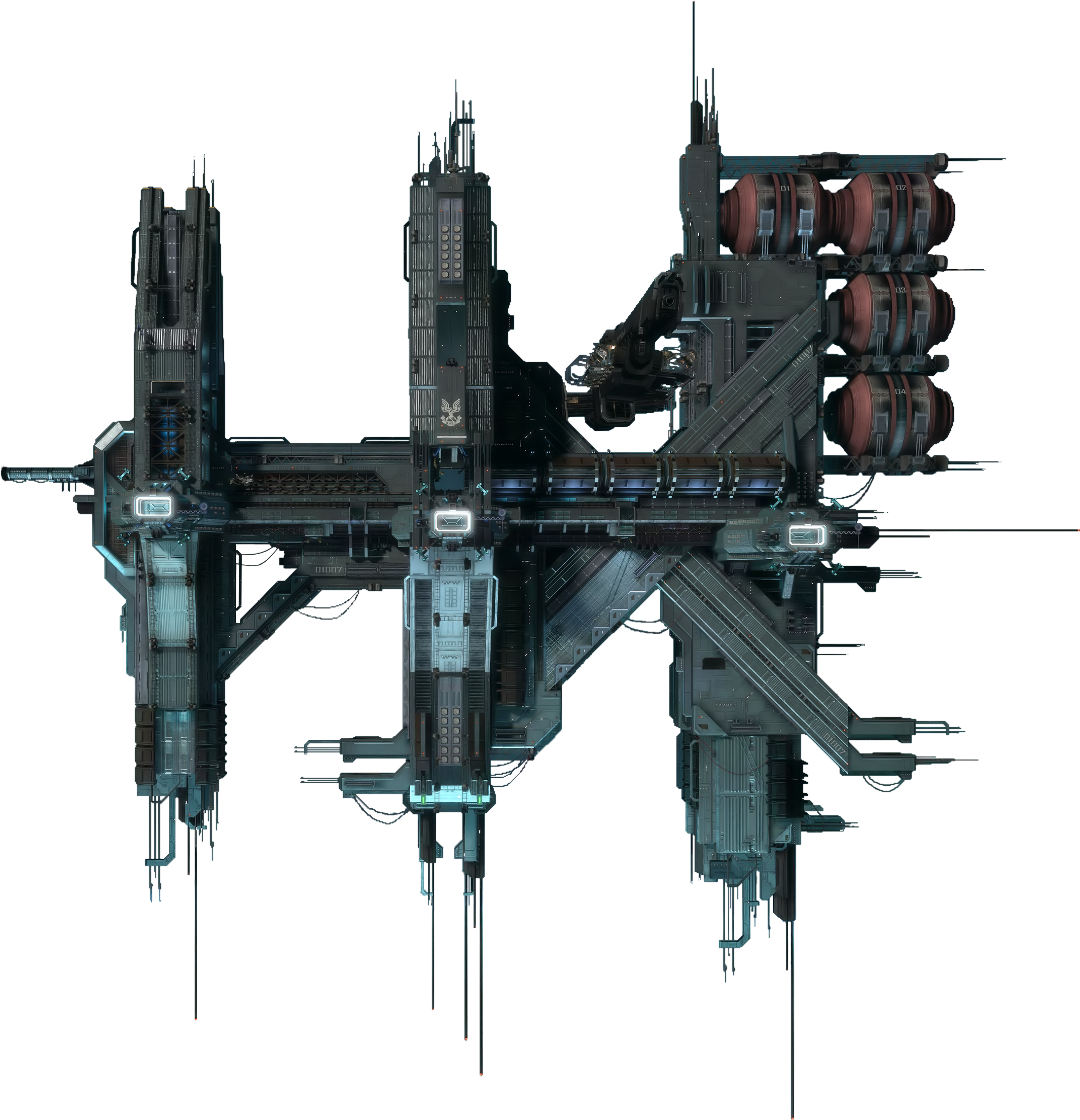 [ Img] - Halo Reach Space Station (2280x2280), Png Download