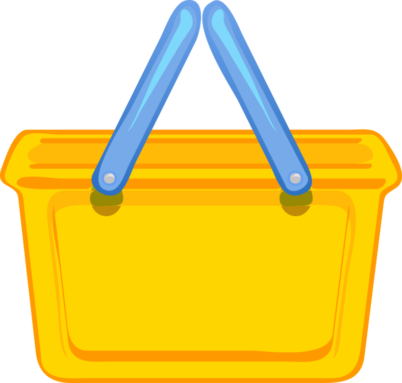 Shopping Cart Basket Grocery Store Shopping Bags & - Shopping Basket Clipart (788x750), Png Download