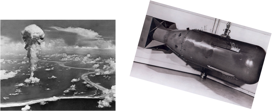 Atomic Bomb Test 1946 Namerican Atomic Bomb Test At (871x355), Png Download
